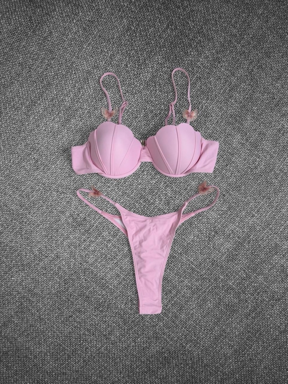 Pink Butterfly Shell Bikini Set Size Medium